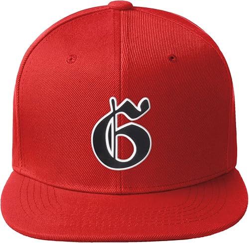 Miniatura 5 de Daxton Gorra de visera plana con iniciales de números de la A a la Z del alfabeto inglés antiguo del Snapback