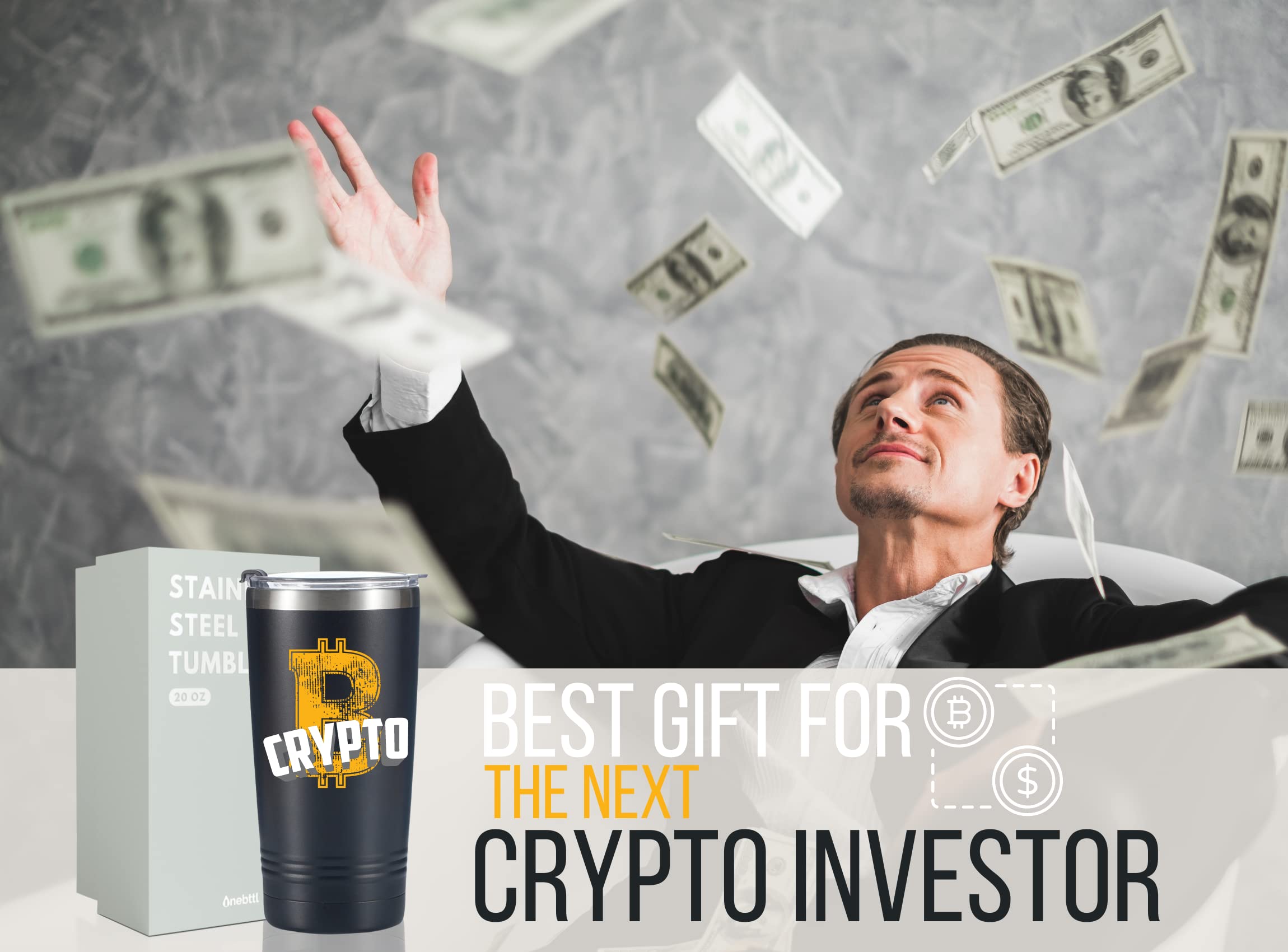 Amazon.com | Onebttl Crypto Gifts for Men, Crypto Currency Gifts 20oz  Stainless Steel Insulated Tumbler with Spill-Proof Lid, Funny Gifts for  Crypto Lovers, Investment Gift, Gift Card and Box Included: Tumblers &