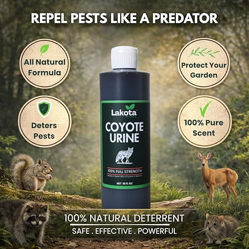 Miniatura 3 de 100% Pure Coyote Urine All Natural Animal & Rodent Repellent - Makes It Seem Like a Coyote is Nearby! Skunk and Racoon Repellent for Yard. Squirrel