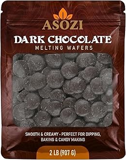 Dark Chocolate Melting Wafers 2LB – Smooth and Creamy Melting Chocolate, Perfect for Dipping, Baking, Candy Making, and Decorating Desserts – Ideal for Fountains, Coating, and Molded Chocolates
