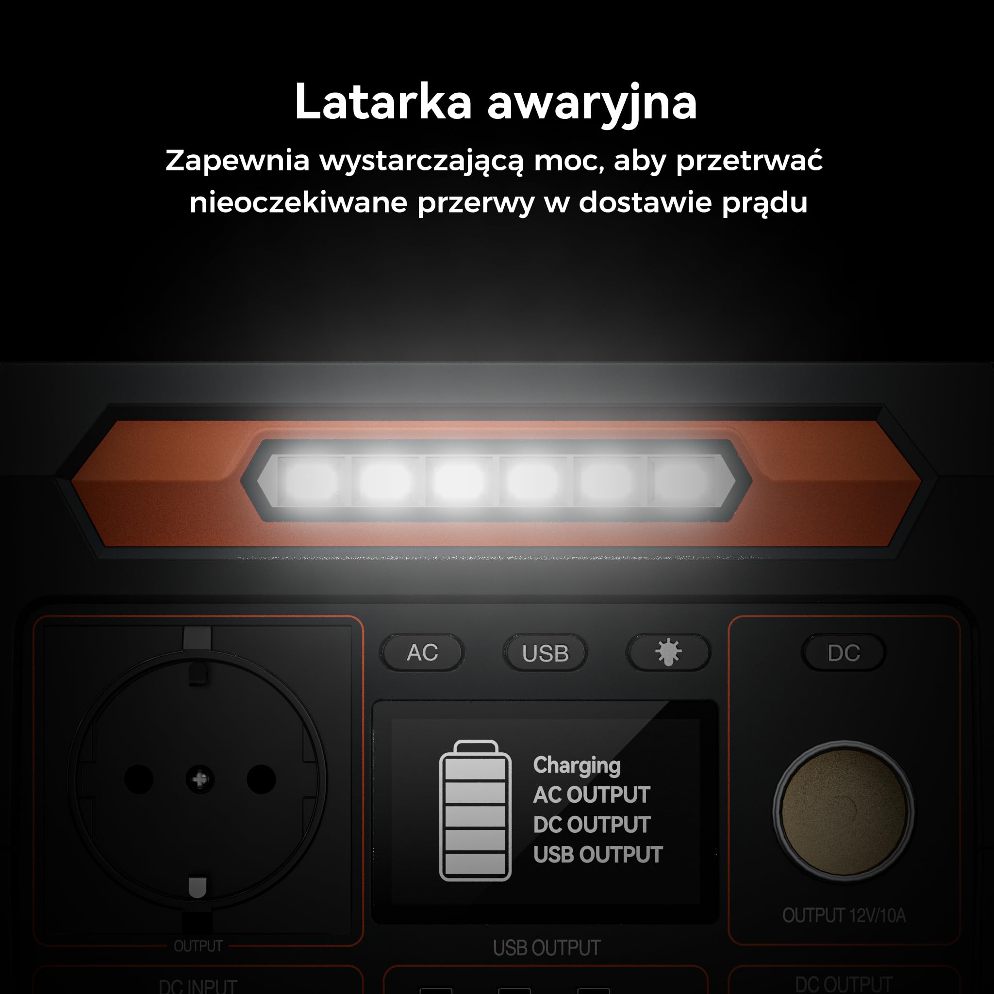 Przenośna elektrownia FlashFish 144,3 Wh z panelem słonecznym 60 W, generatorem słonecznym 200W z oświetleniem 230V AC/typ C/LED, akumulatorem zapasowym do biwakowania, podróży i zasilania awaryjnego
