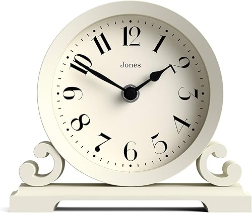 Miniatura 10 de JONES CLOCKS® Reloj de repisa Saloon | Diseño tradicional de doble scroll | Verde | Estilo clásico contemporáneo para escritorio, mesa, estante o