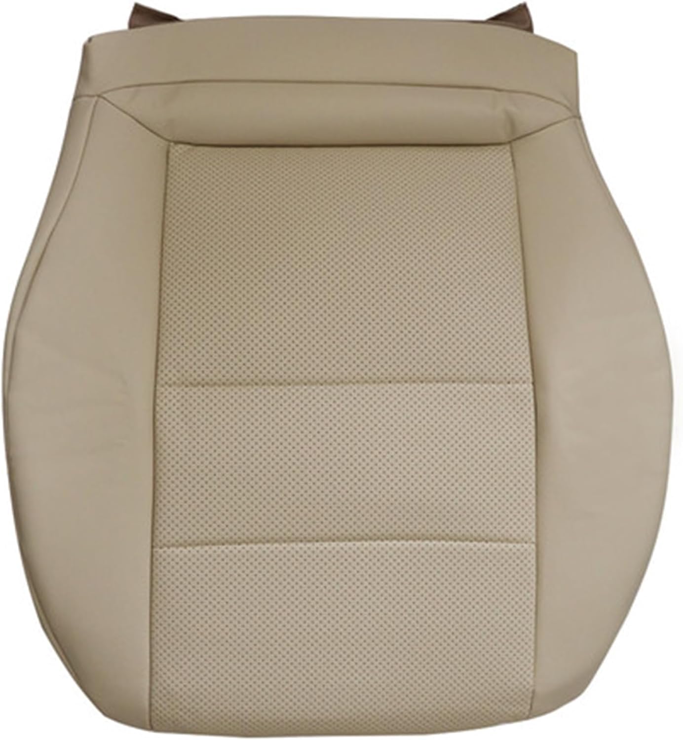 GXARTS Passenger Side Bottom Replacement Perforated Leather Seat Cover Ivory Compatible with Mercedes Benz GLK250 GLK280 GLK300 GLK350 2008-2015 C250 C300 C350 2008-2014 Bottom Seat Cover