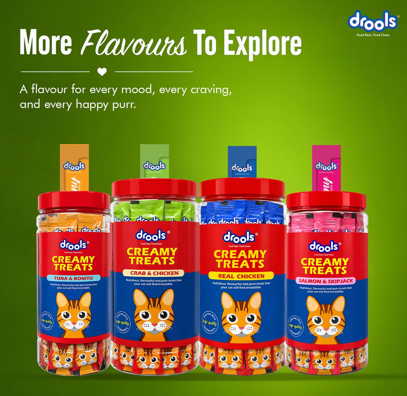Drools All Life Stages Creamy Lickable Cat Treats 25 Pieces, Pack Total 375g | Crab & Chicken Flavour | Taurine for Heart and Vision Health | Easy to Hand Feed | Vitamins and Minerals 4