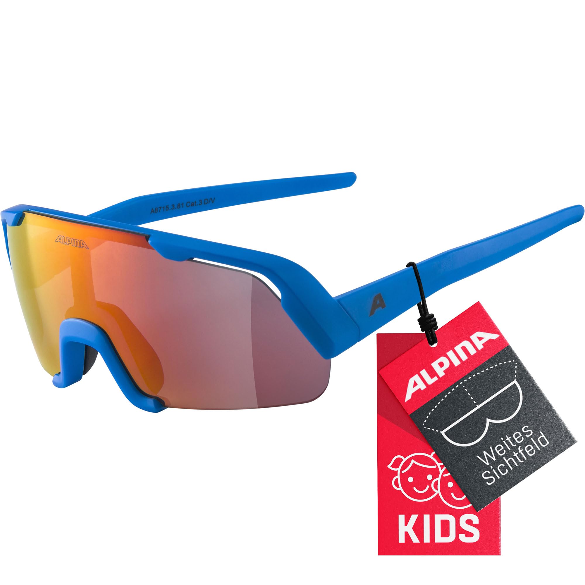 ALPINA ROCKET YOUTH - Verspiegelte und Bruchsichere Sport- & Fahrradbrille Mit 100% UV-Schutz Für Kinder