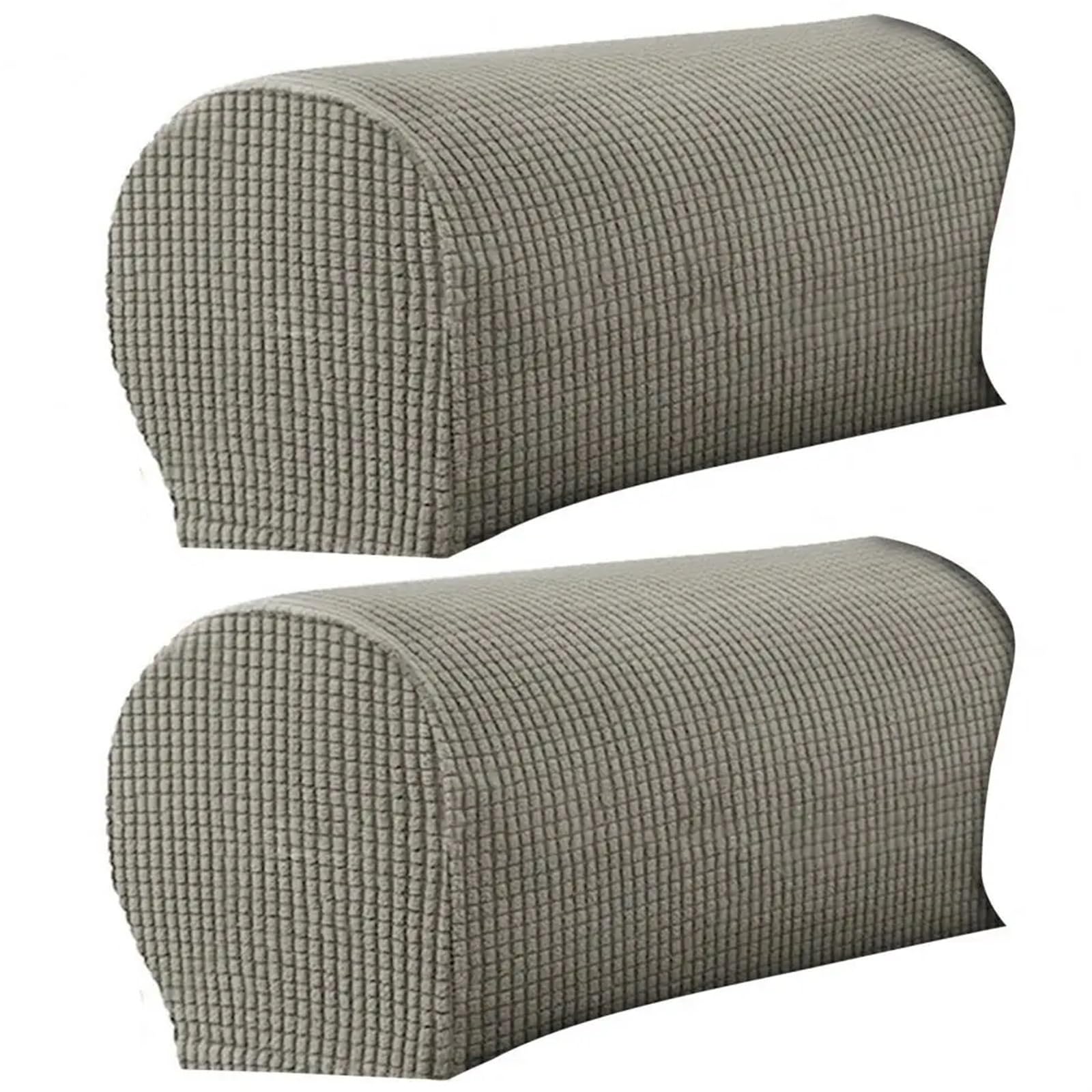 Housses pour accoudoirs de canapé gris, lot de 2 protections amovibles