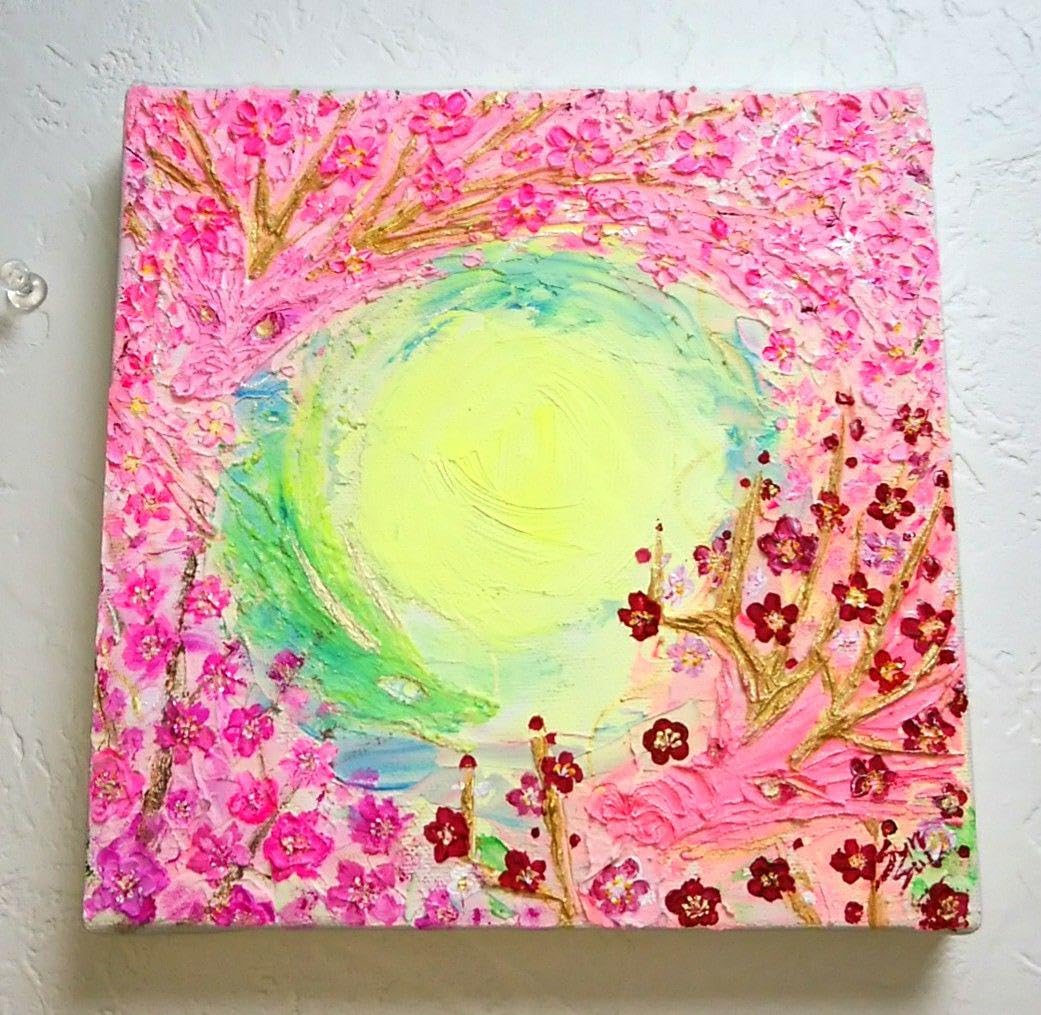 風水開運絵画＊桜梅桃李龍遊～訪れる幸せ～吉兆春桜咲く春が来る