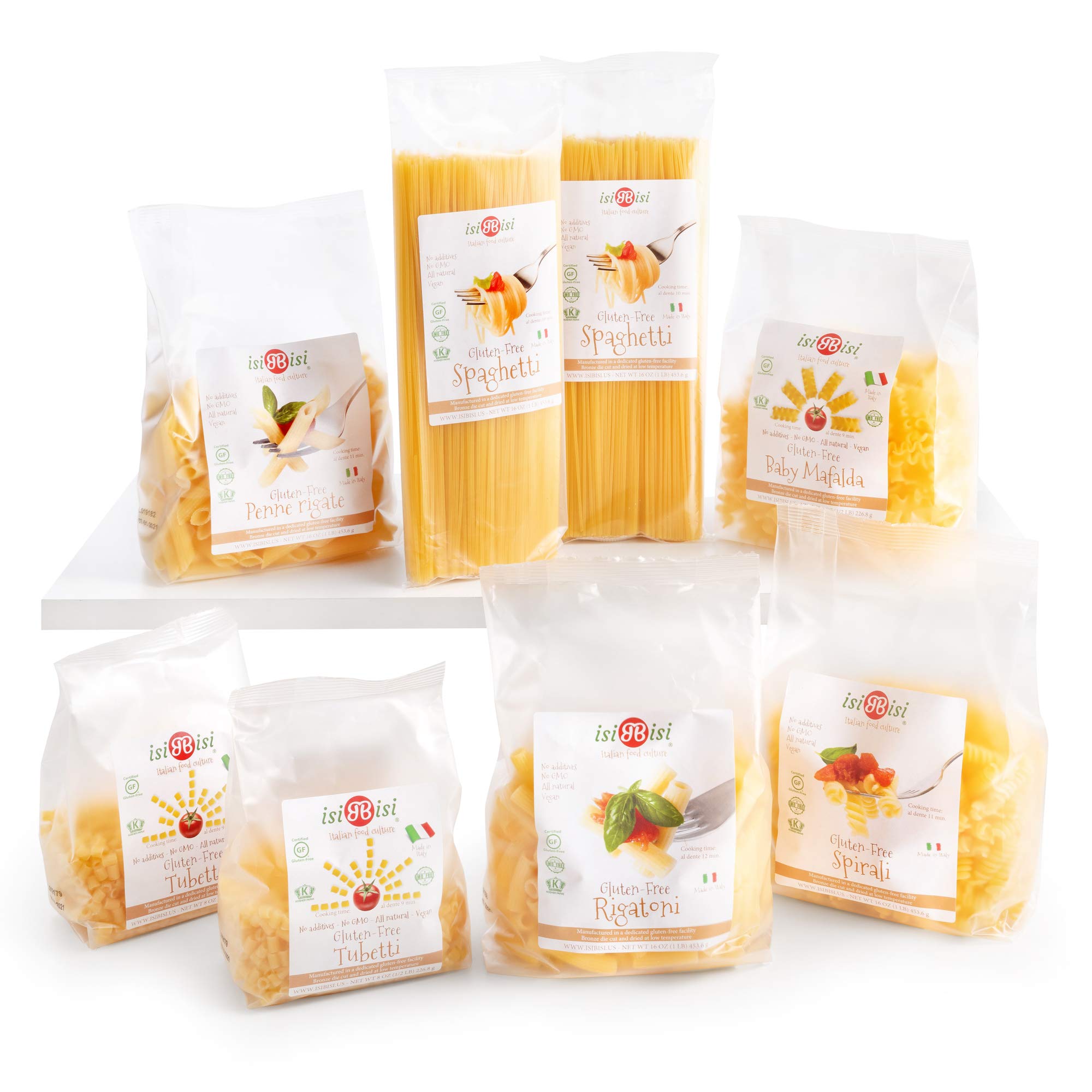 isiBisi Gluten Free Pasta Sampler - Made with Rice and Corn Flour - Quality, Authentic Gluten Free N