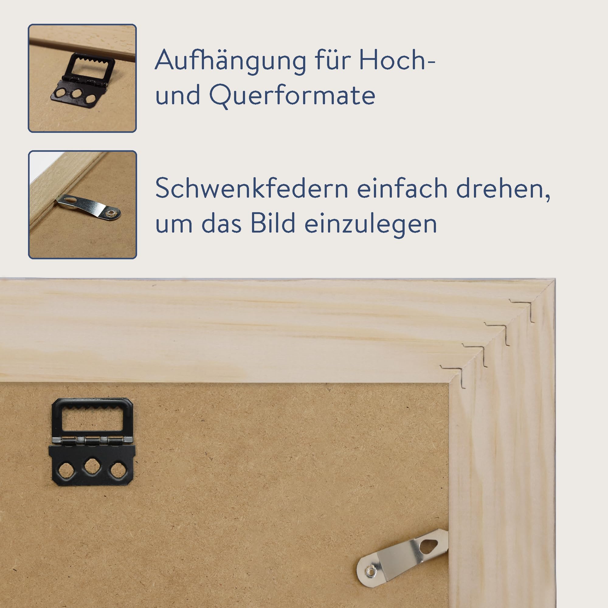 WANDStyle Bilderrahmen 40x50 Eiche, rustikaler Bilderrahmen Holz 40x50 cm | Hochwertiger Holzbilderrahmen, Posterrahmen zum Aufhängen, Rahmen 50x40 cm, Fotorahmen H780 - Made in Germany