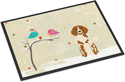 Miniatura 1 de Caroline's Treasures BB2544MAT Between Friends Brittany Spaniel - Felpudo de bienvenida para interiores o exteriores, 18 x 27 pulgadas, 27 pulgadas