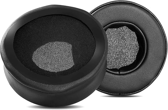 EG3 Pro Ear Pads Cushions Earpads Replacement Compatible with Mpow EG3 Pro Gaming Headphones Protein Leather Black