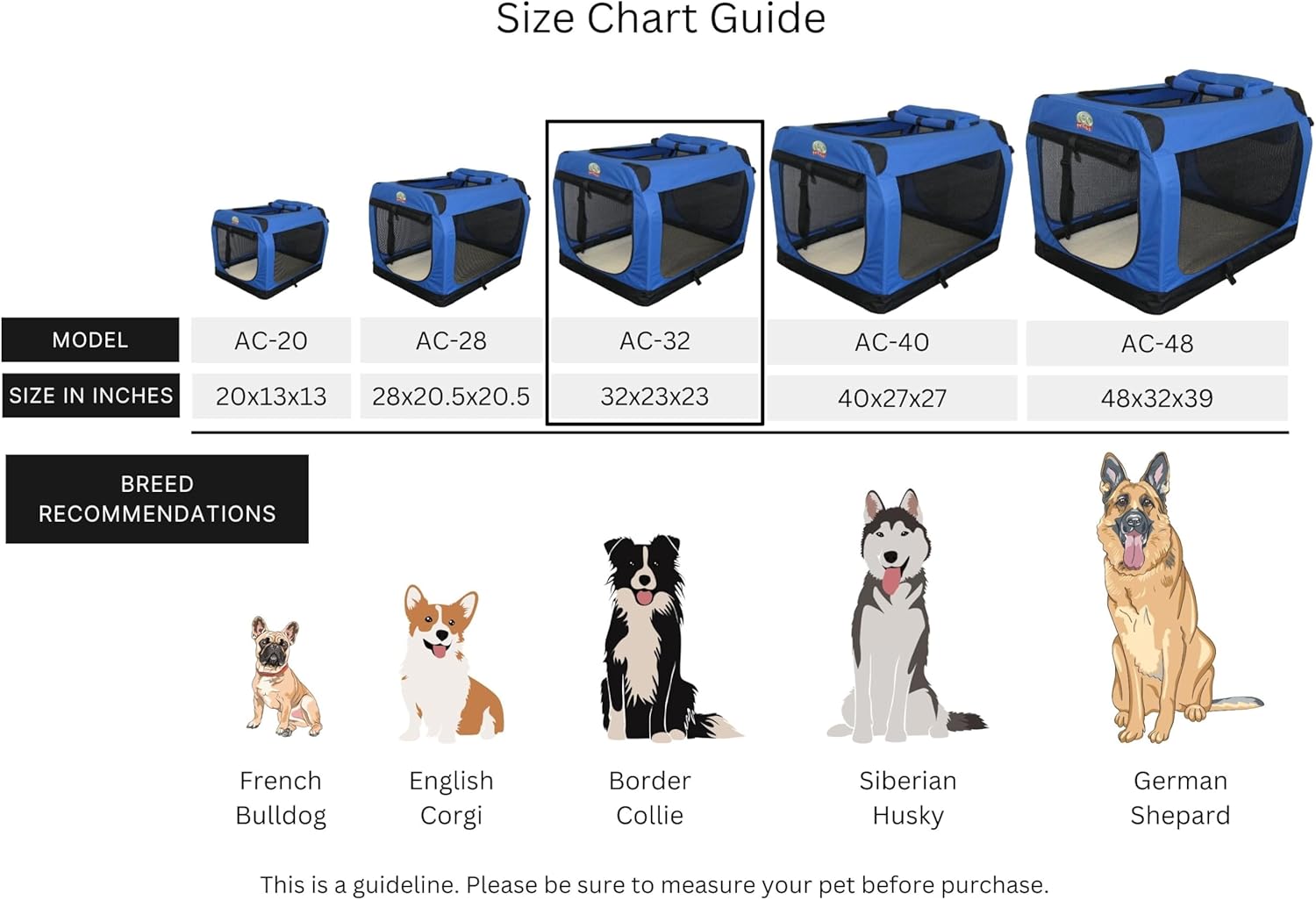 Go Pet Club Collapsible Soft-Sided Crate with 2 Doors