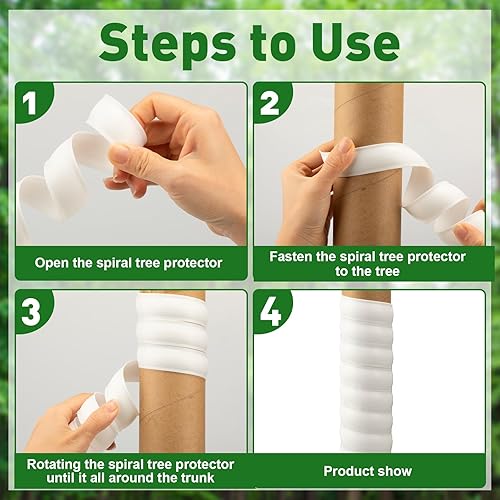 Miniatura 4 de BBTO El juego de 18 piezas de protección para árboles y plantas incluye 12 protectores de tronco de árboles, 6 fibras de coco, anillo de mantillo,