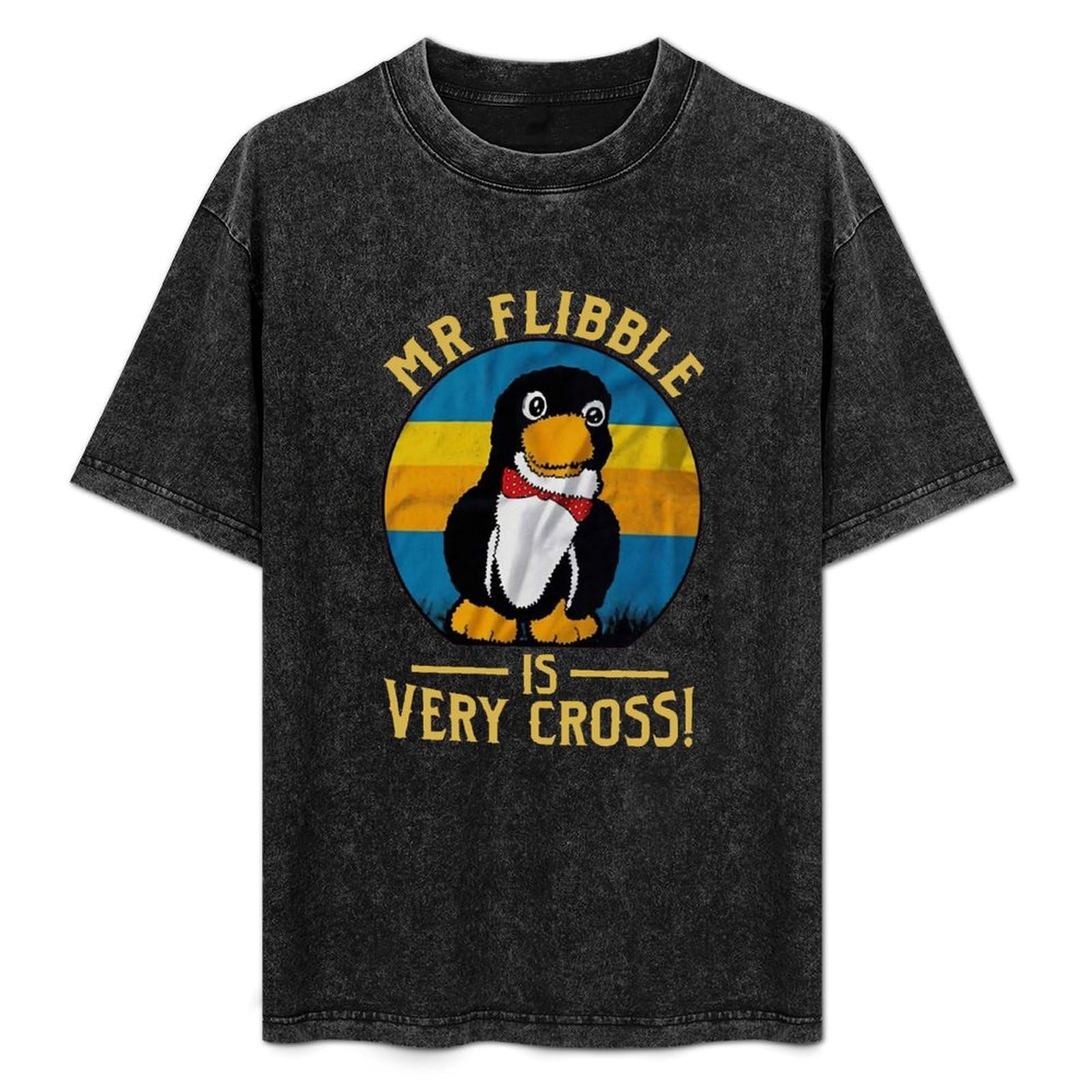 Huachenyu Unisex Black Mr Flibble Is Very Cross T-Shirt Mens Tee Tops Xl