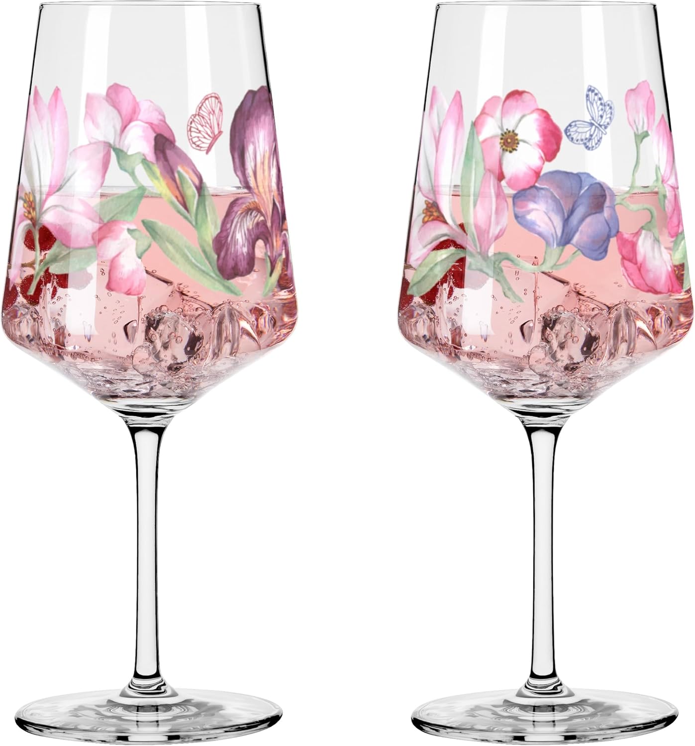 RITZENHOFF 3461008 Aperitif Glass 500 ml Set of 2 Summer Sonett Series Leaves Flowers Design Made in Germany