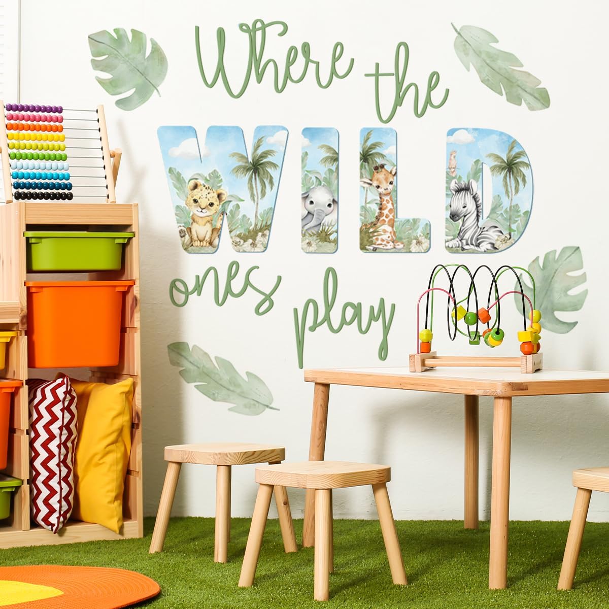 Snapklik.com : 2795x2165 Inches Watercolor Wild Jungle Animal Wall ...