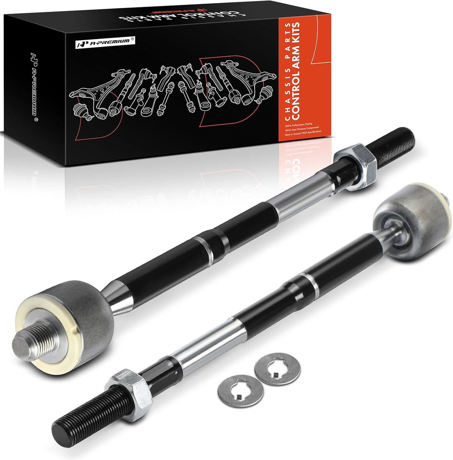 A-Premium 2 x Front Inner Tie Rod Ends, Compatible with Hyundai Elantra 2017-2022, Elantra GT 2018-2020, Kona 2018-2023, Kona Electric 2019-2023, Ioniq 2017-2022 & Kia Forte/Forte5, Niro, Niro EV