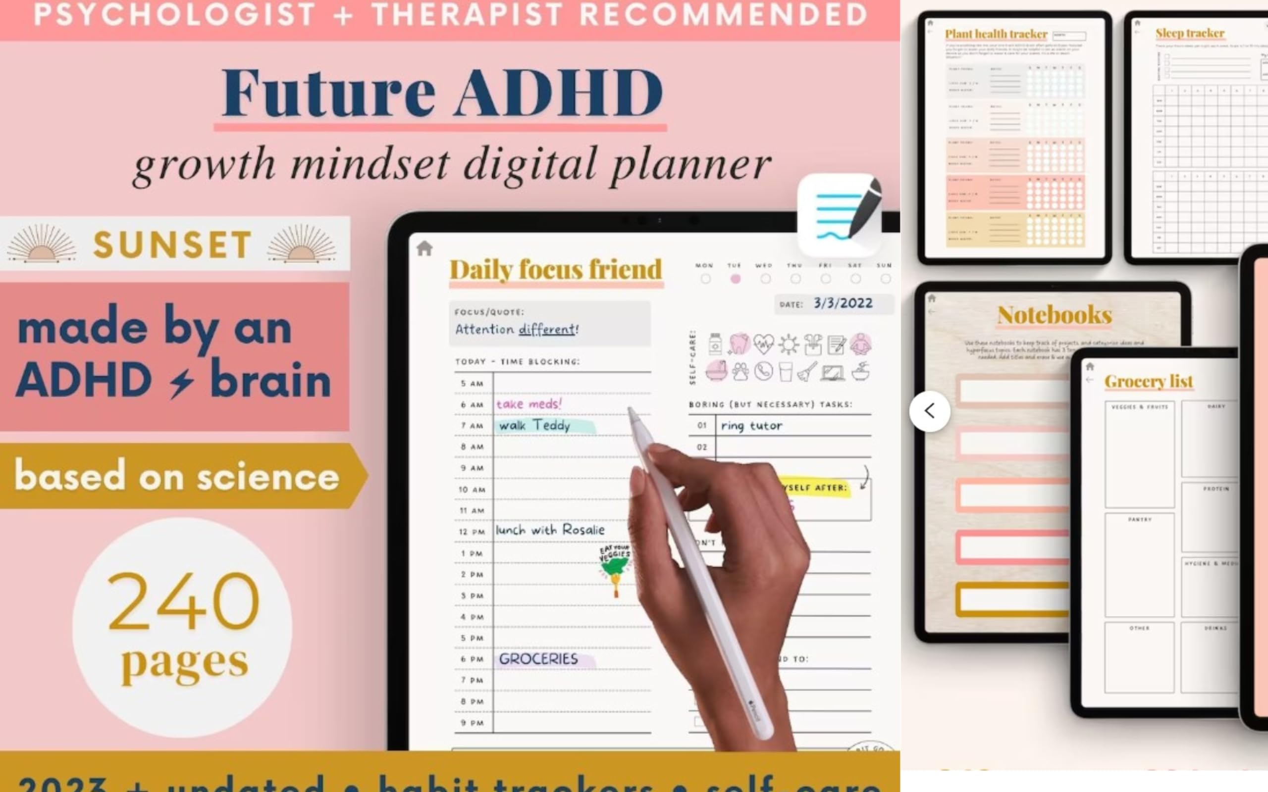 ADHD Templates for Kindle Scribe: (Kindle Scribe Only)