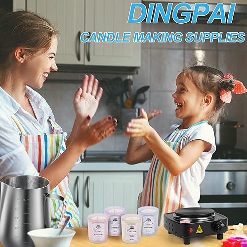 Miniatura 6 de Placa Caliente para Fabricación de Velas, Placa Caliente Eléctrica de Color Negro para Derretir Cera, Chocolate, Caramelo y Más