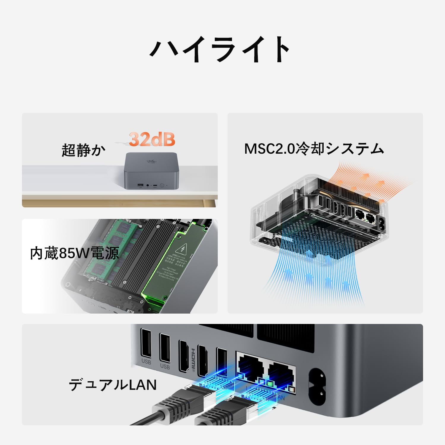 Amazon.co.jp: Beelink EQR5 ミニpc Ryzen7 5825U、内蔵電源 16GB DDR4