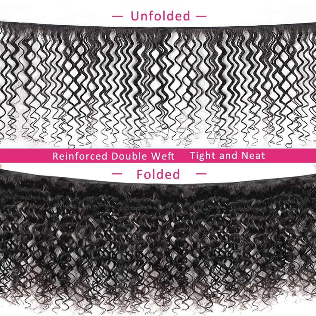 Odir Water Wave Human Hair 1 Bundle 22 Inch Unprocessed 9A Brazilian Wat and Wavy Virgin Hair Bundles Curly Hair Weft 100g Natural Color