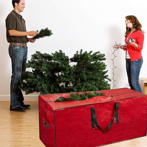 Miniatura 7 de Bolsa de almacenamiento para árbol de Navidad artificial de la marca Propik Bolsa de almacenamiento con asas 65 x 15 x 30 pulgadas Con elegante