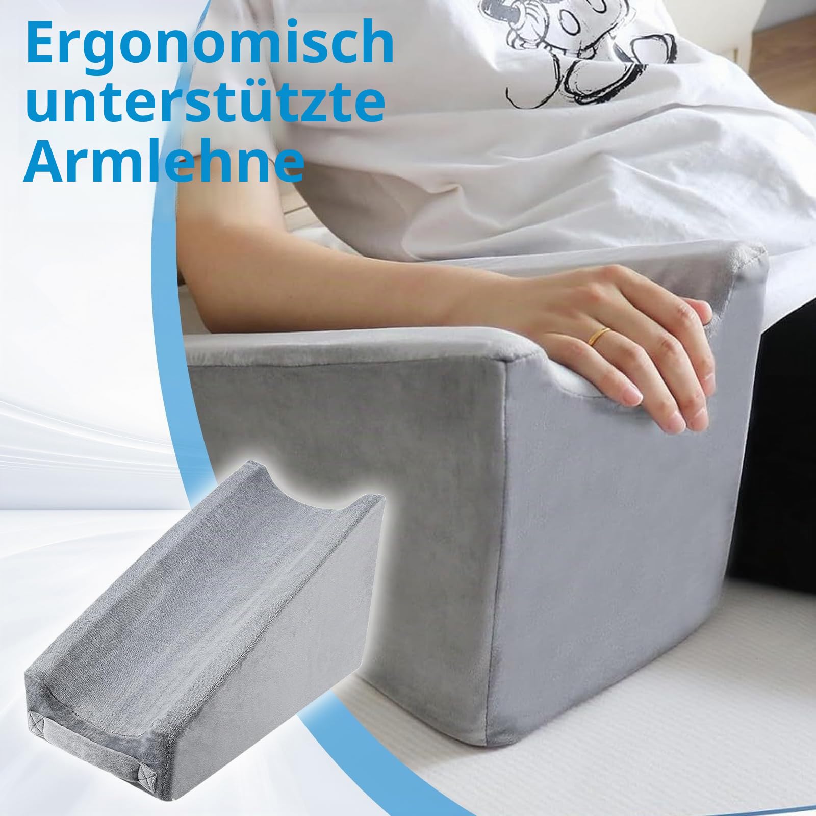 Keilkissen, Armlehnen Polster Aufblasbares Armerhöhungskissen Injektionskissen Arm Hebungskissen Armkissen Armstützkissen Zur Linderung Von Schmerzen Tägliche Armlehne mit Abnehmbarem Kissenbezug