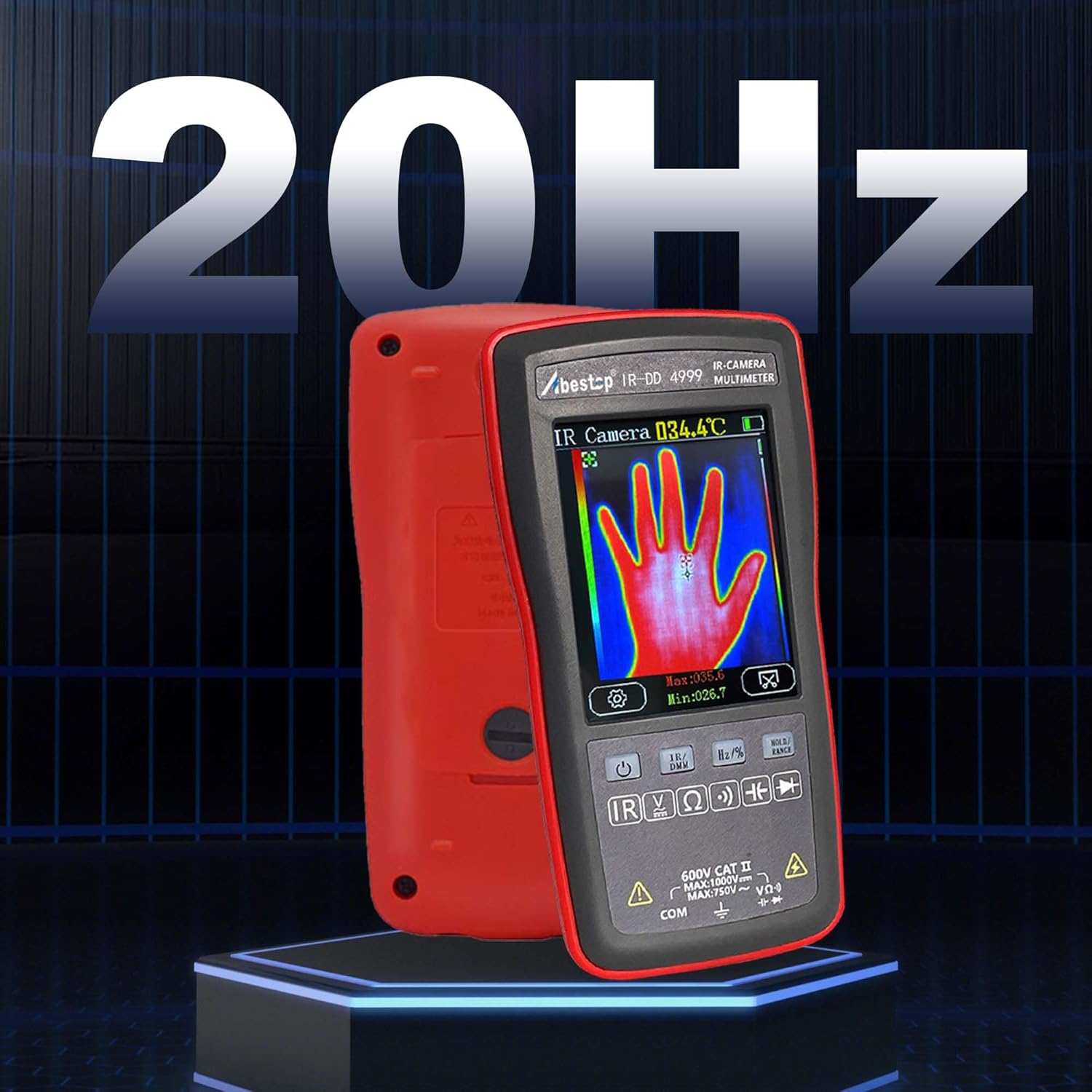 2 in 1 Thermal Imagers with Multimeter Function 90 x 120 Thermal Imaging Pixels 2 Color Palette 4000 Counts Display(20Hz Image Capture Frequency)