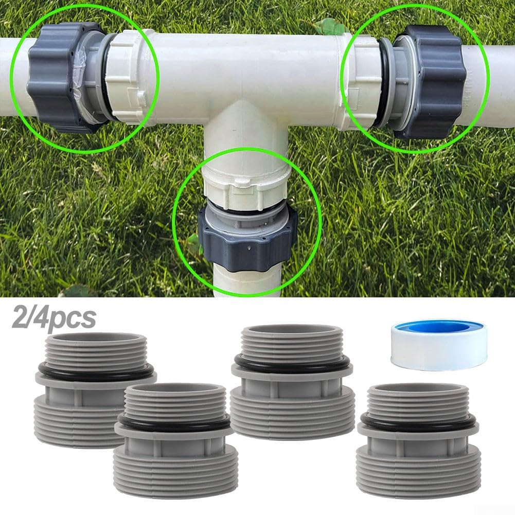 Kit di conversione per tubi filtranti da 40 mm a 1 1/2, adattatore per piscina fuori per terra, collega tubi da 40 mm a porte filtro da 1 1/4 o 1