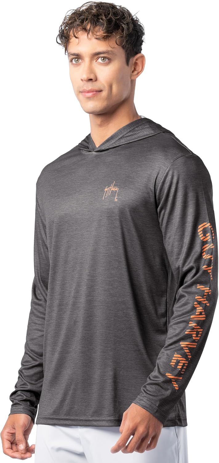 Guy Harvey Men's Performance UPF 50 Sun Protection Hooded Tee