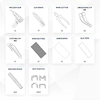 Vista 2 de Allturn Soldador de plástico, kit de soldadura de plástico 2 en 1, pistola de soldadura de grapas calientes, kit de reparación de parachoques