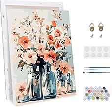 TOSTOG Paint by Numbers Adult with Frame Vase Paint by Numbers for Adult Paint by Numbers Kit for Wall Decoration and Home Gifts (20×30cm)