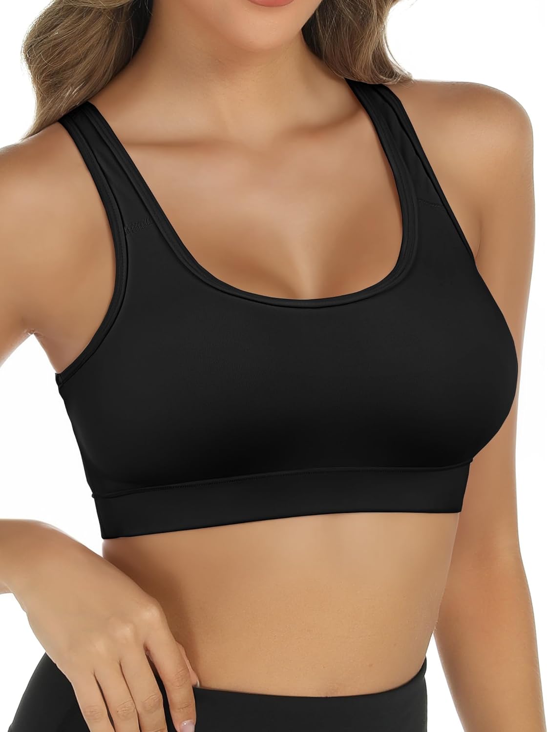 Buauty Sports Bras for Women, Medium Impact Support Sports Bra Push Up Workout Built in Bra Running Yoga - Image 6