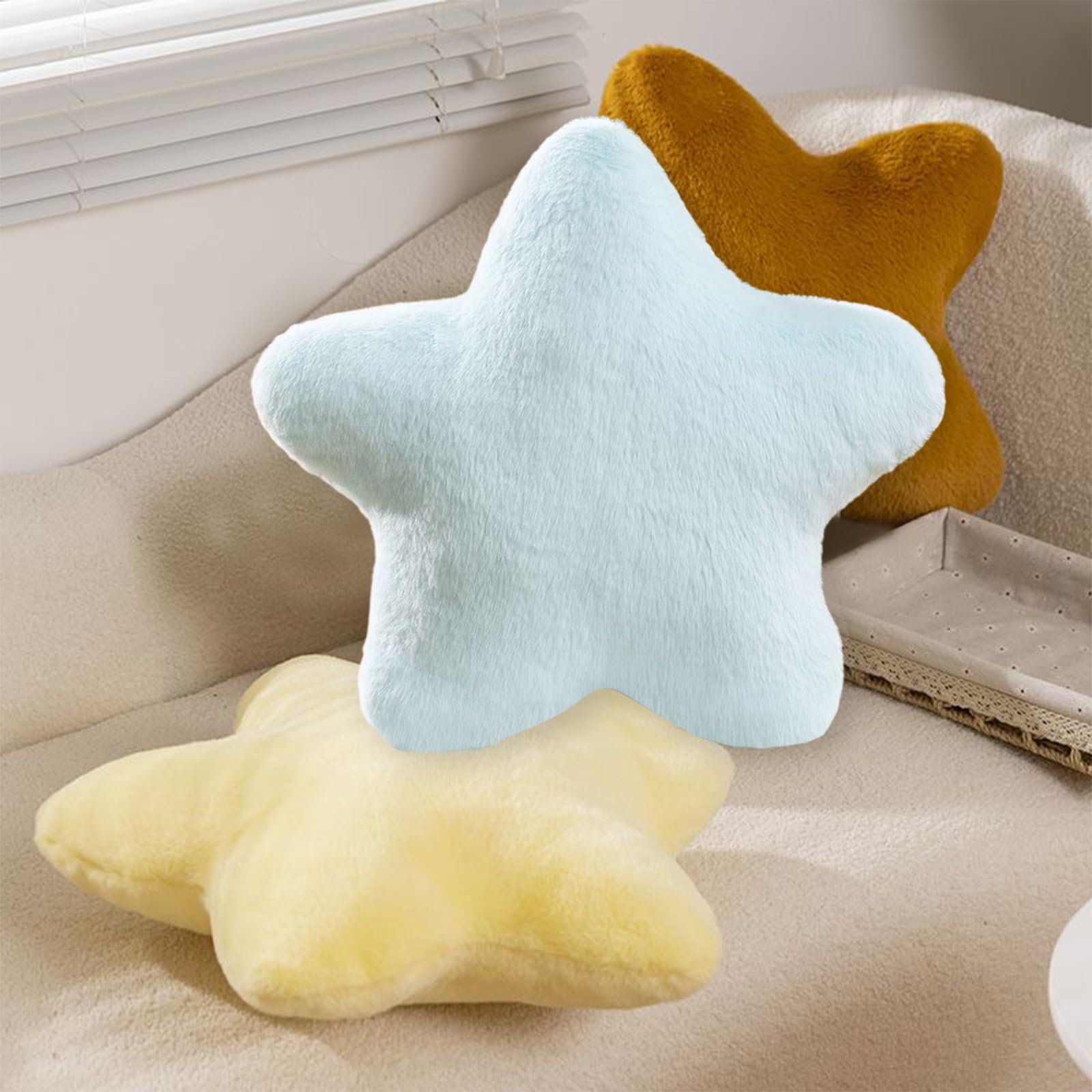 Oreiller en peluche étoile - Le lot de 2 coussins parfaits à offrir pour une naissance