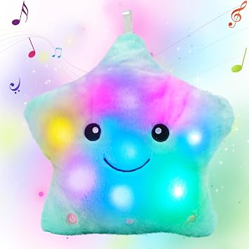 Musical Star Plush Pillow Glowing LED Light-up Stuffed Animal Toys