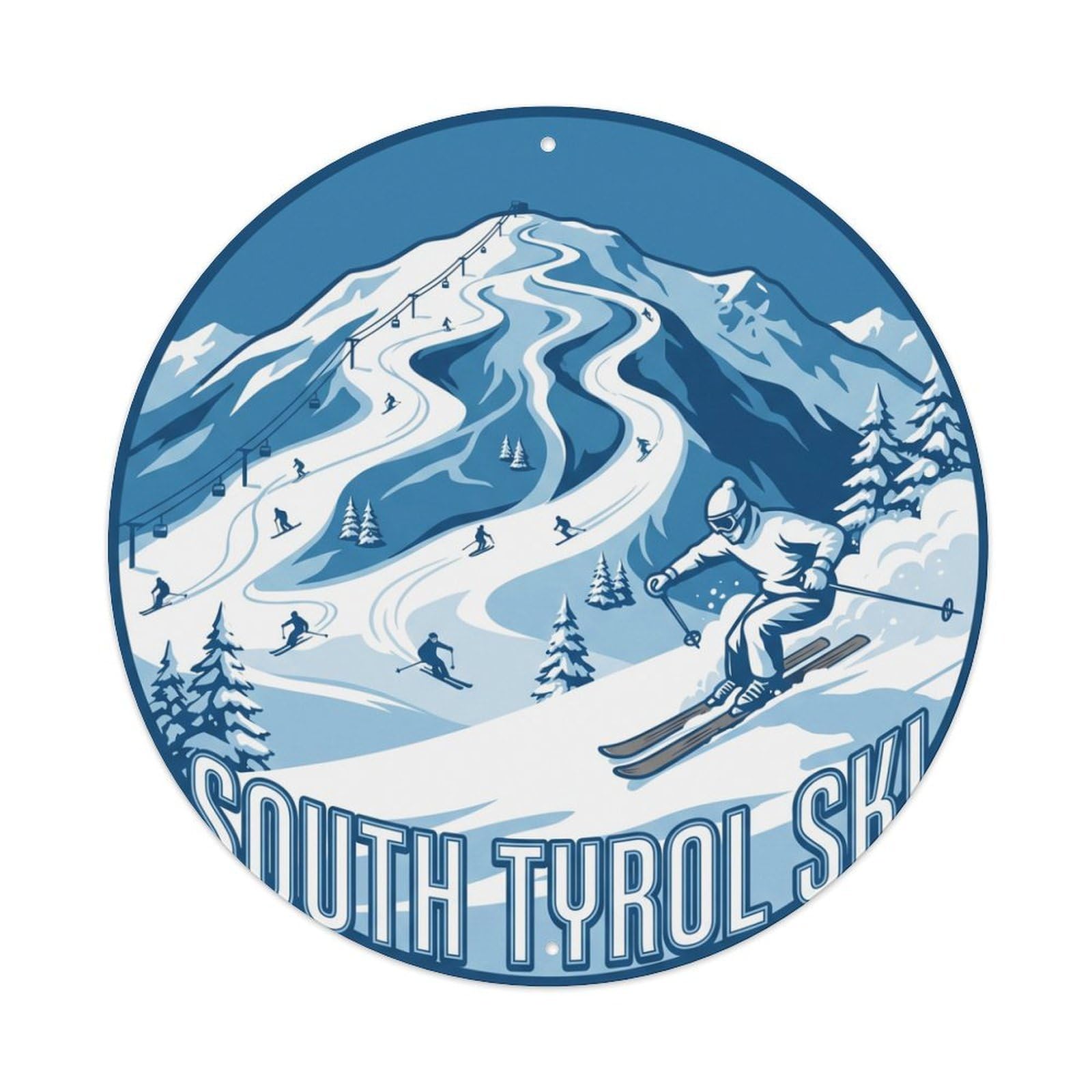 Olhnbad Style Kronplatz Ski South Tyrol Travel Culture Metal Tin Sign