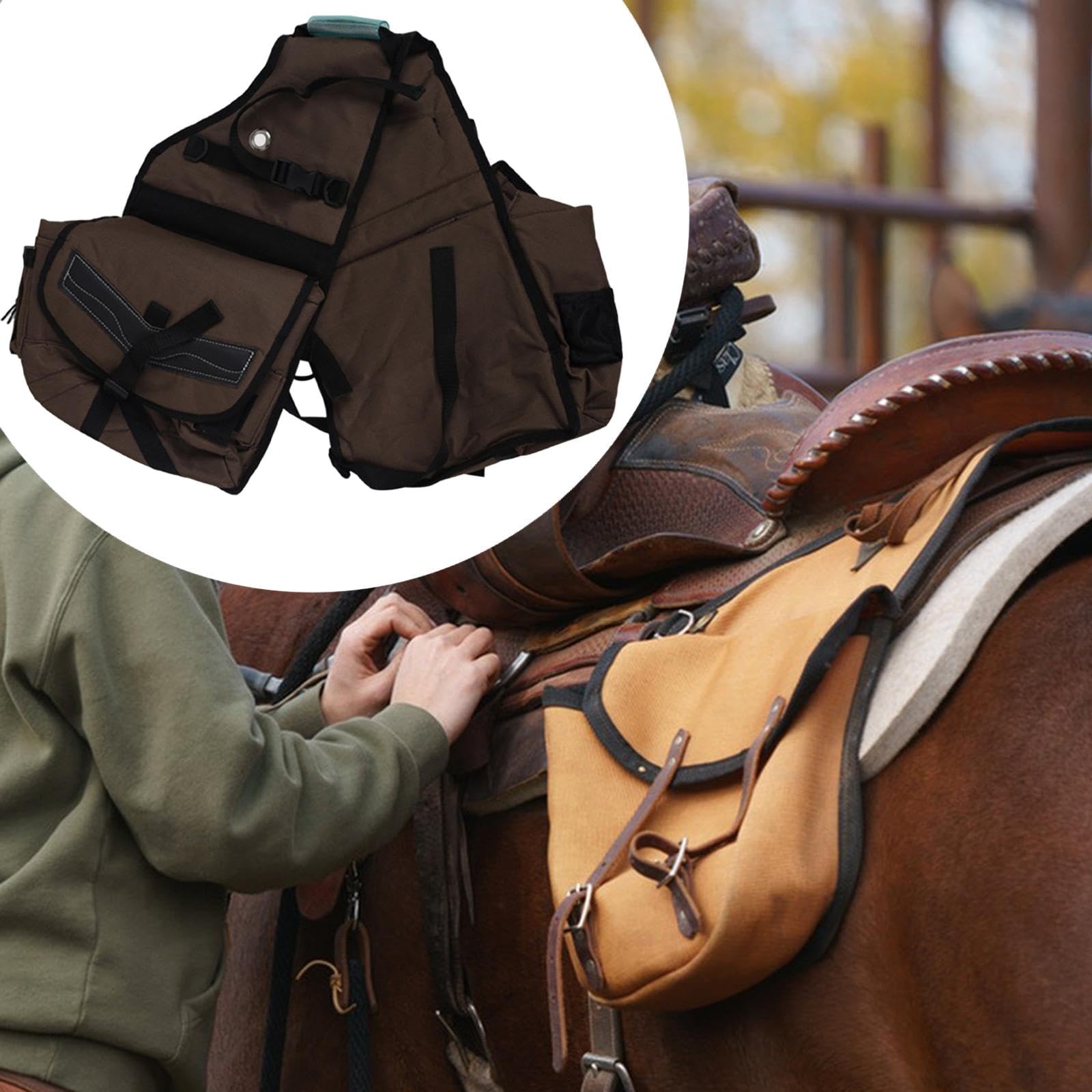 Bolsa de Lona para Silla de Montar, Transpirable, Práctica Y Ligera, para Montar Y Deportes Western.