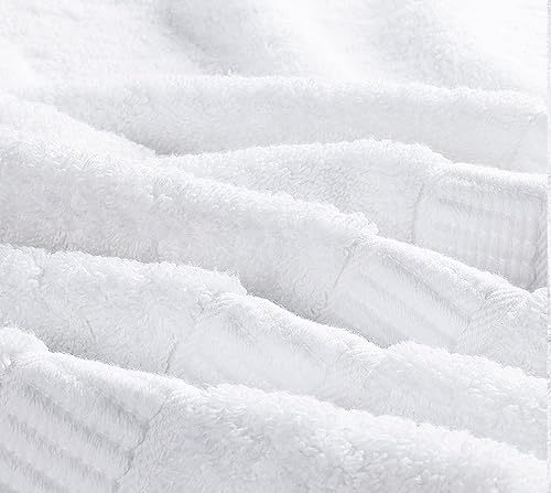 Miniatura 2 de GOLD TEXTILES Toallas de mano blancas de alta calidad para baño, 100% algodón hilado en anillo (paquete de 4, 16 x 30 pulgadas), de lujo, suaves,