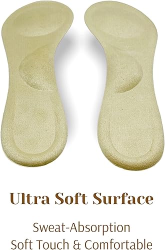 Miniatura 5 de CB - 4 pares de insertos de esponja de gamuza invisibles para plantillas delgadas, cojín para aliviar el dolor de bola de pie, soporte descalzo para