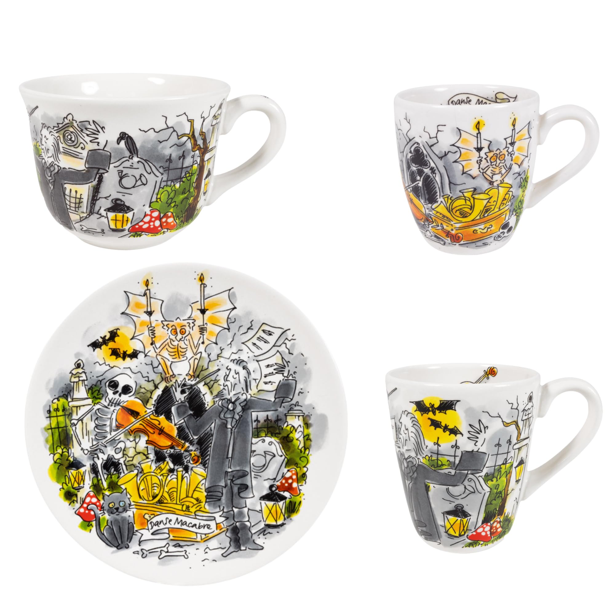 Bol à soupe avec anse Blond Amsterdam Danse Macabre Efteling vaisselle féerique