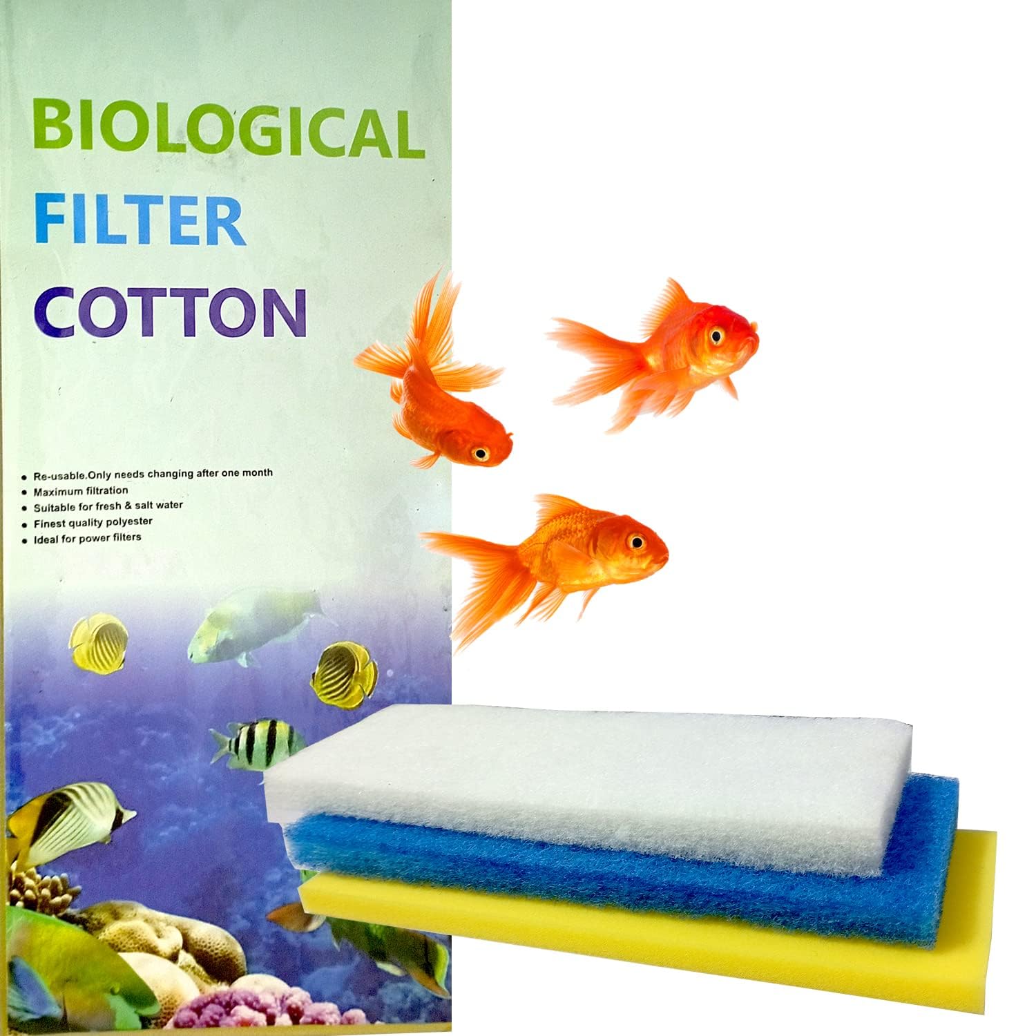 Smiling Pets Aquarium Filter Foam Sponges Pad: Cut-to-Size Bio Sponge Sheet for 3-in-1 Biological Filters (B0CWP4X2J3) Amazon Price History, Amazon Price Tracker