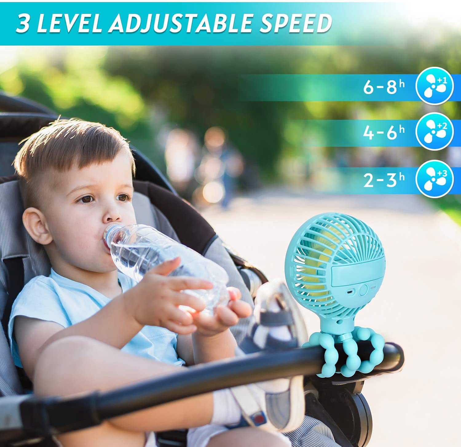 Buy Pram Fan, Stroller Portable Handheld Personal Baby Car Seat Mini