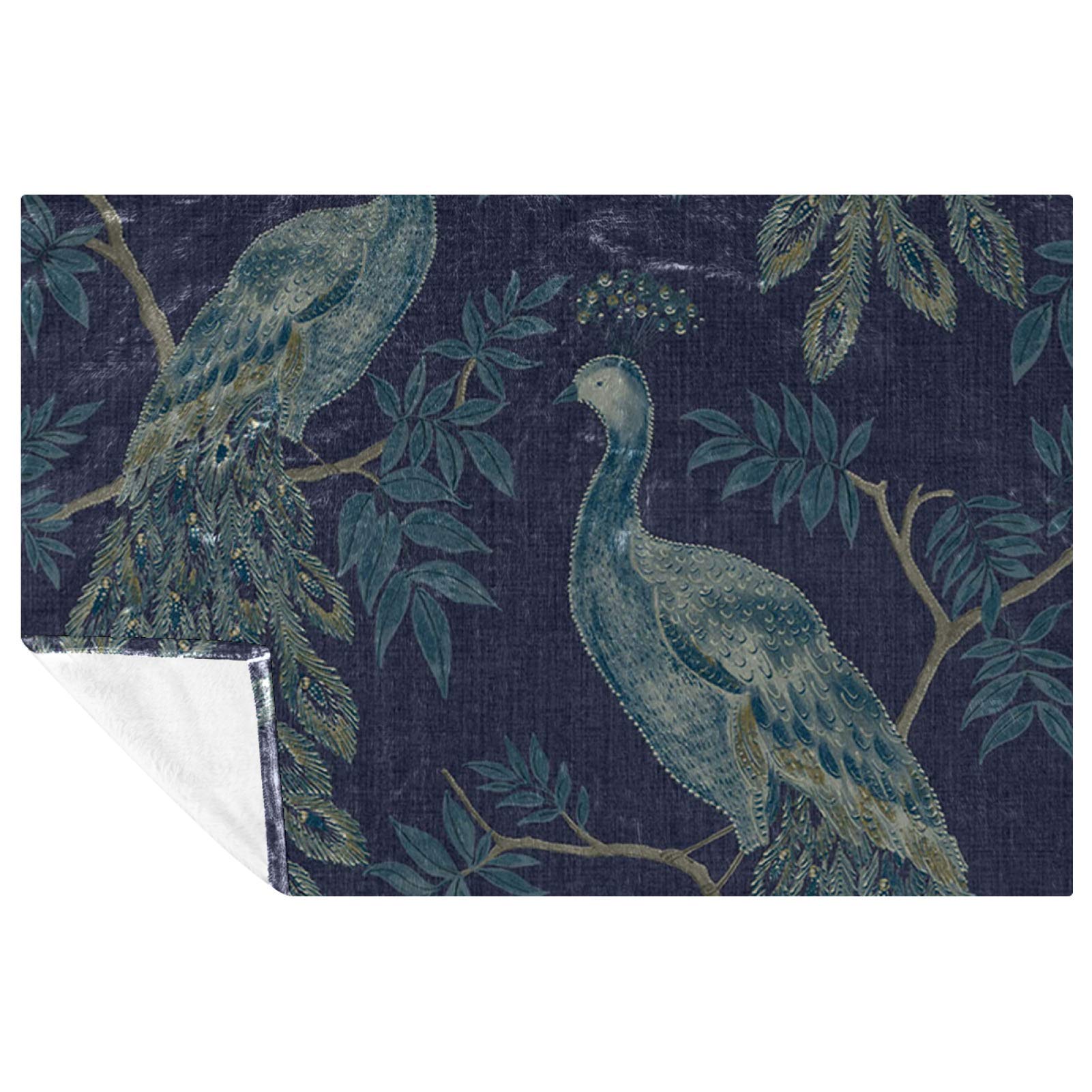 Couverture paon douce ambiance cocooning jeté de lit chaud et poétique