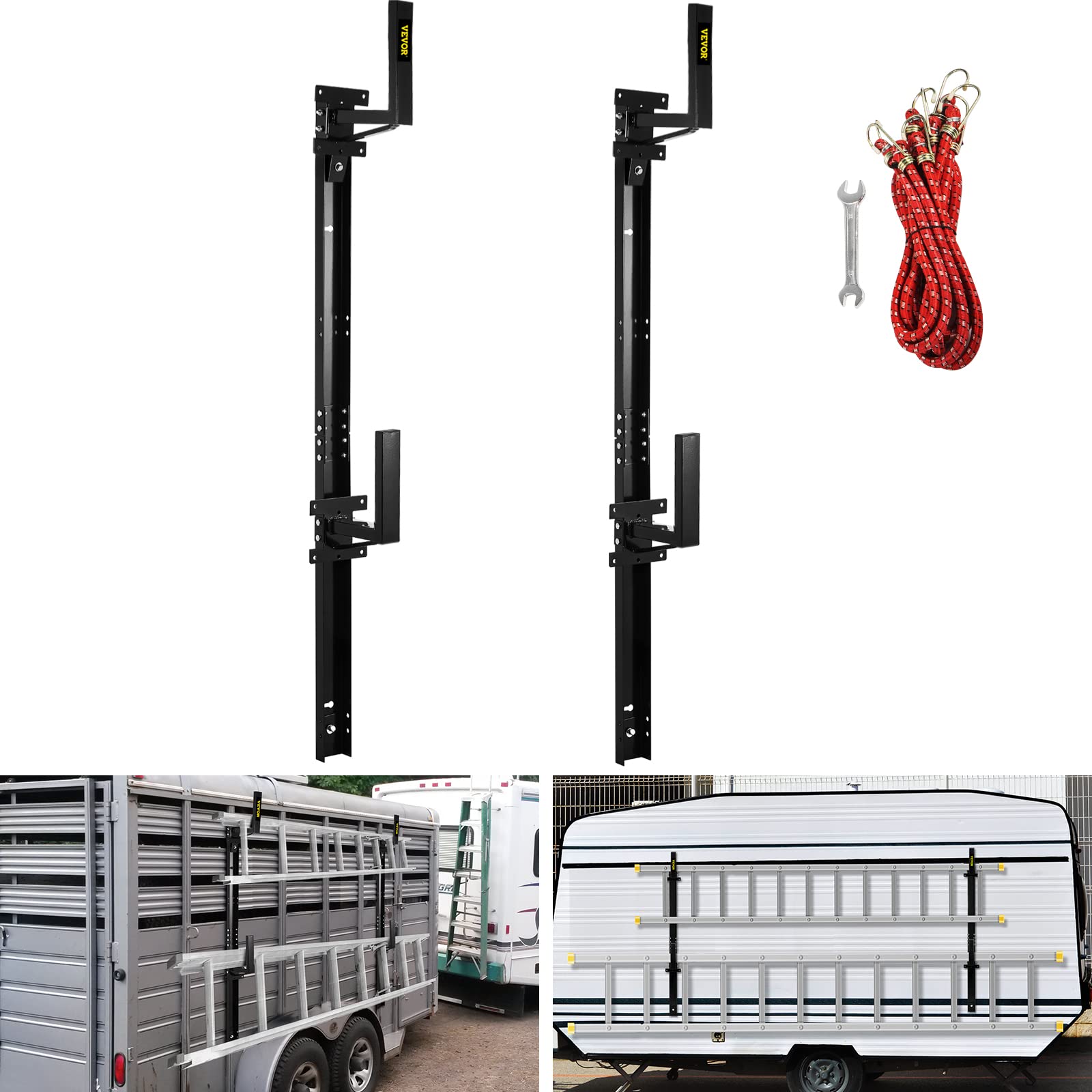 Buy VEVOR Trailer Ladder Rack, Fit for Enclosed Trailer Exterior Side