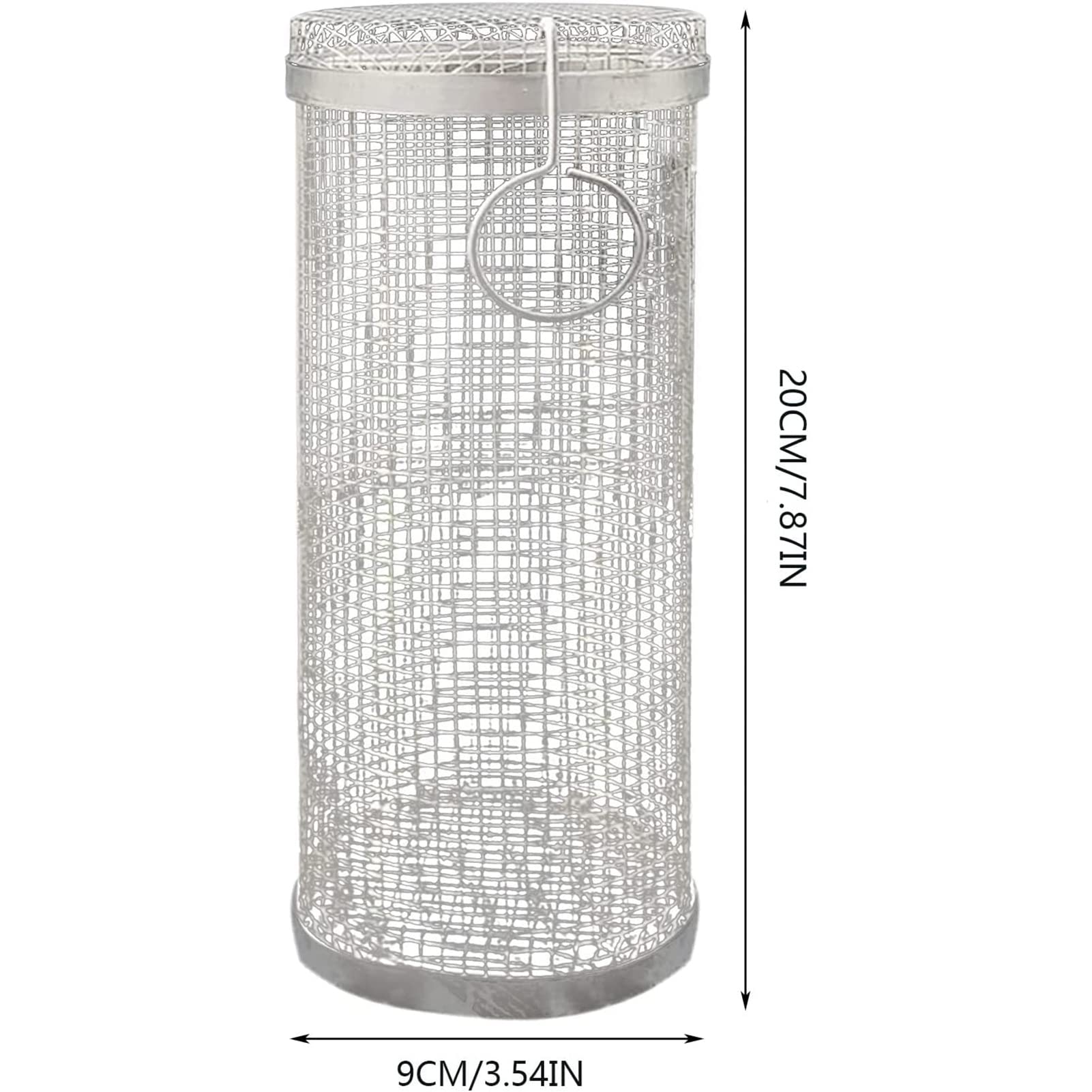 Cestelli per griglia Portatili in Acciaio Inox - Confezione da 3, 30 cm - Griglia a Rete Metallica per Barbecue, Ideale per Pesce, gamberi, Verdure e Accessori per Barbecue da Campeggio.
