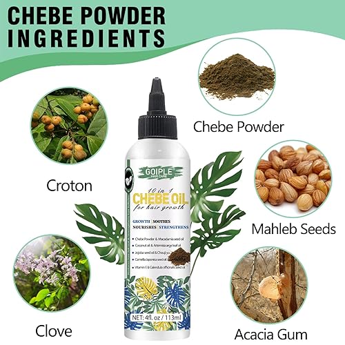 Miniatura 3 de Aceite natural para el cabello Chebe de 4 onzas líquidas para el crecimiento del cabello, aceite hidratante para cuero cabelludo, polvo de Chebe