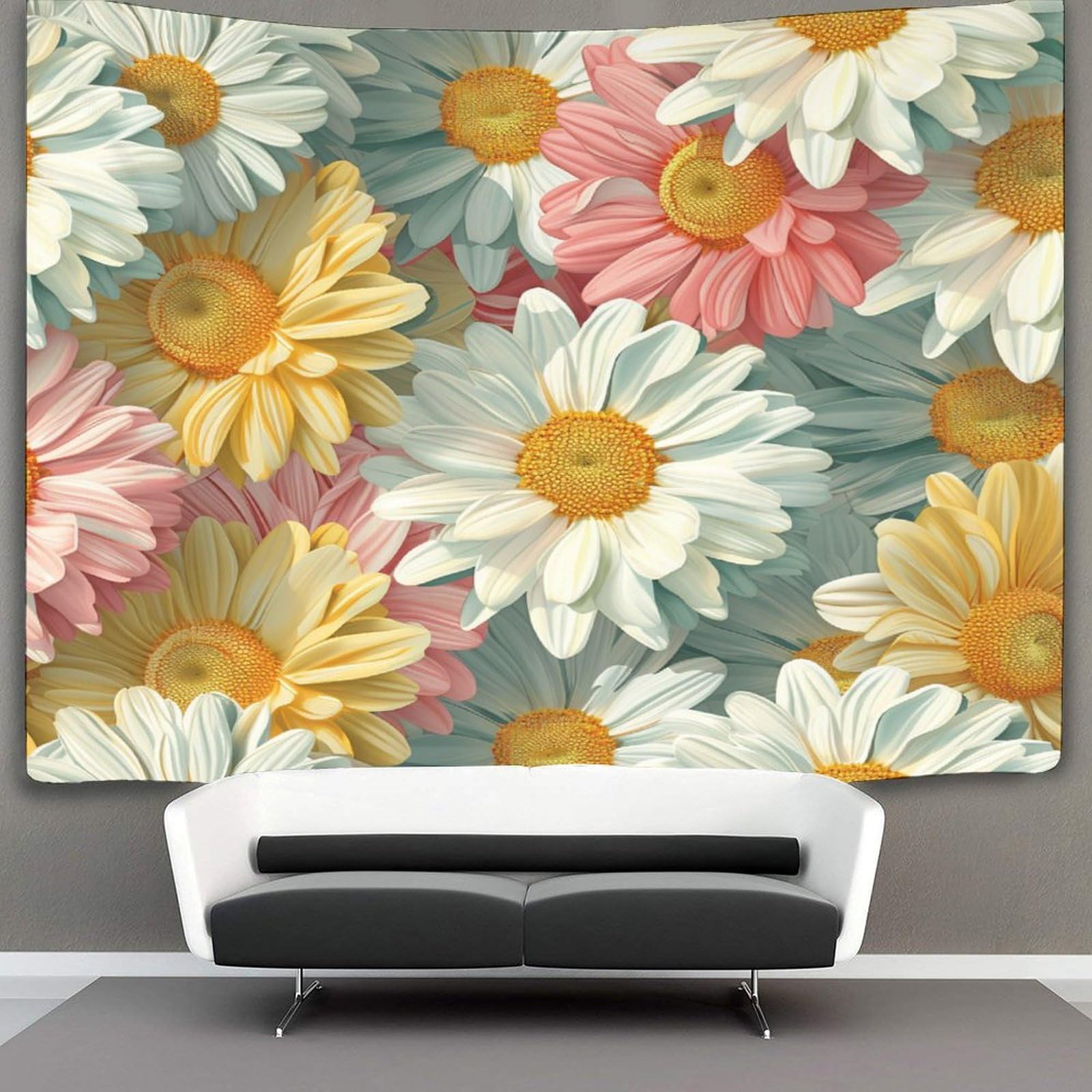 NQHXLRUDC 3D Chrysanthemum Printed Wall Blanket Home Decoration Bedding Poster Wall Art Tapestry Tapestry Wall Hanging Soft Polyester for Bedroom Living Room, Dorm & Room Decor 130cmx150cm