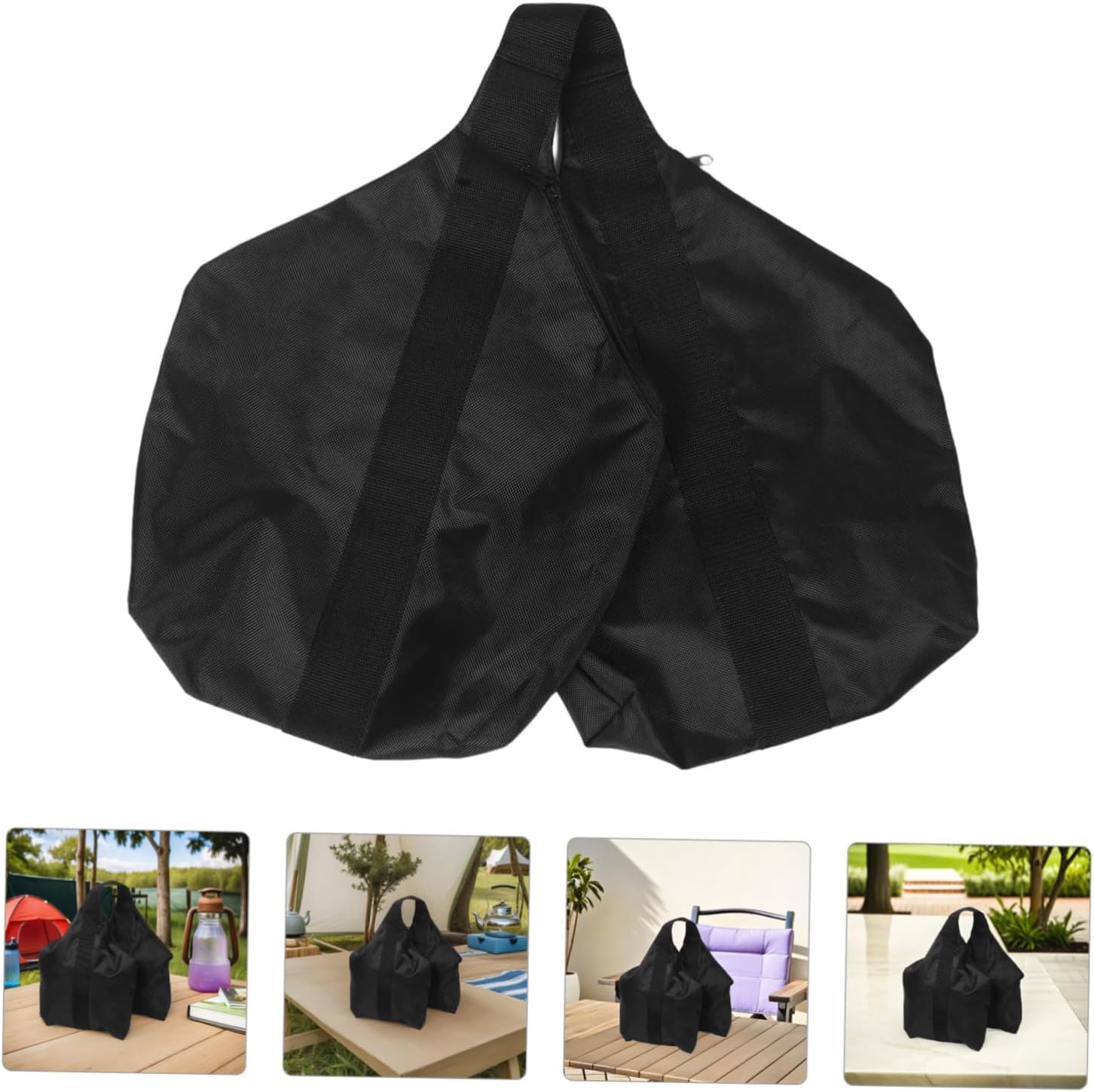 Sosoport 4個耐久性オックスフォード製キャンプ用サンドバッグ 容量 充填可能なテント用ウェイトバッグ 屋外パティオ日よけ ビ