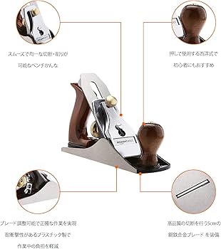 Amazon.co.jp: Amazonベーシック カンナ 西洋式 仕上げ ベンチかんな