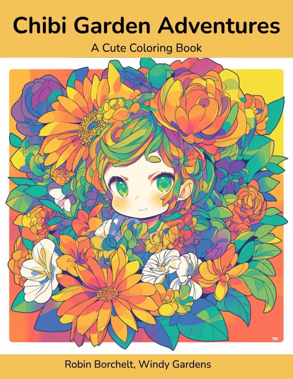 Chibi Garden Adventures: A Cute Coloring Book (Garden Coloring Books)